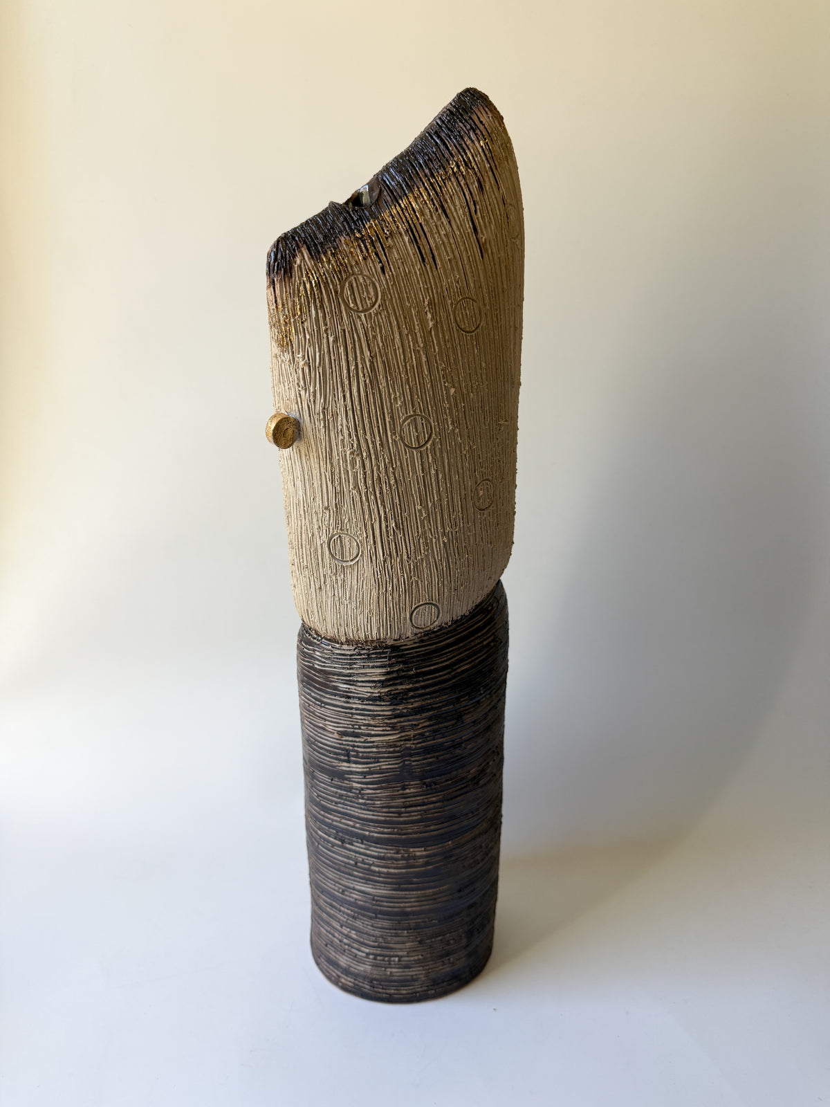 Handmade Ceramic Amphora Sculpture Vase (signed)