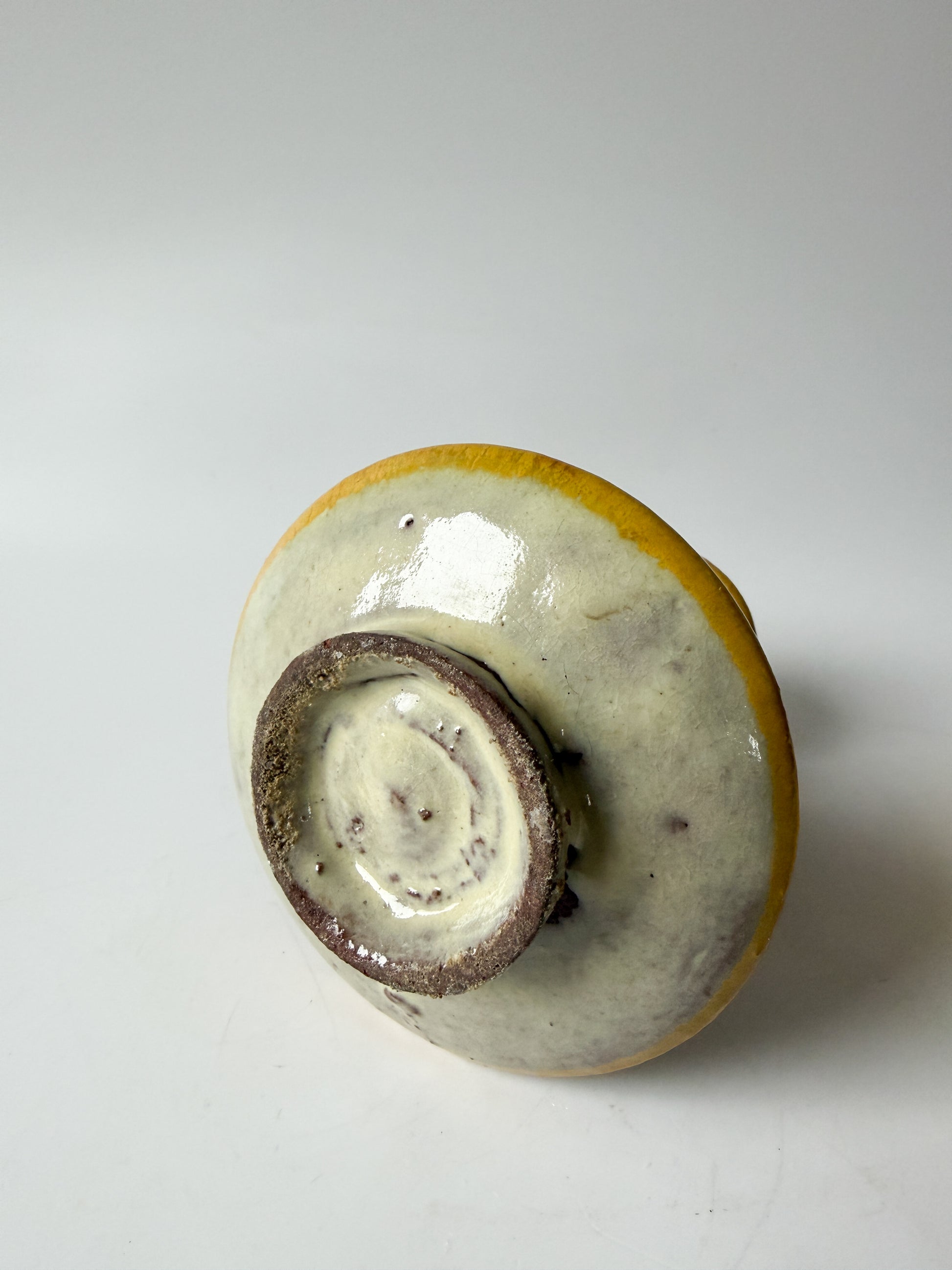 Italian Handmade Terracotta Candlestick (with candle)