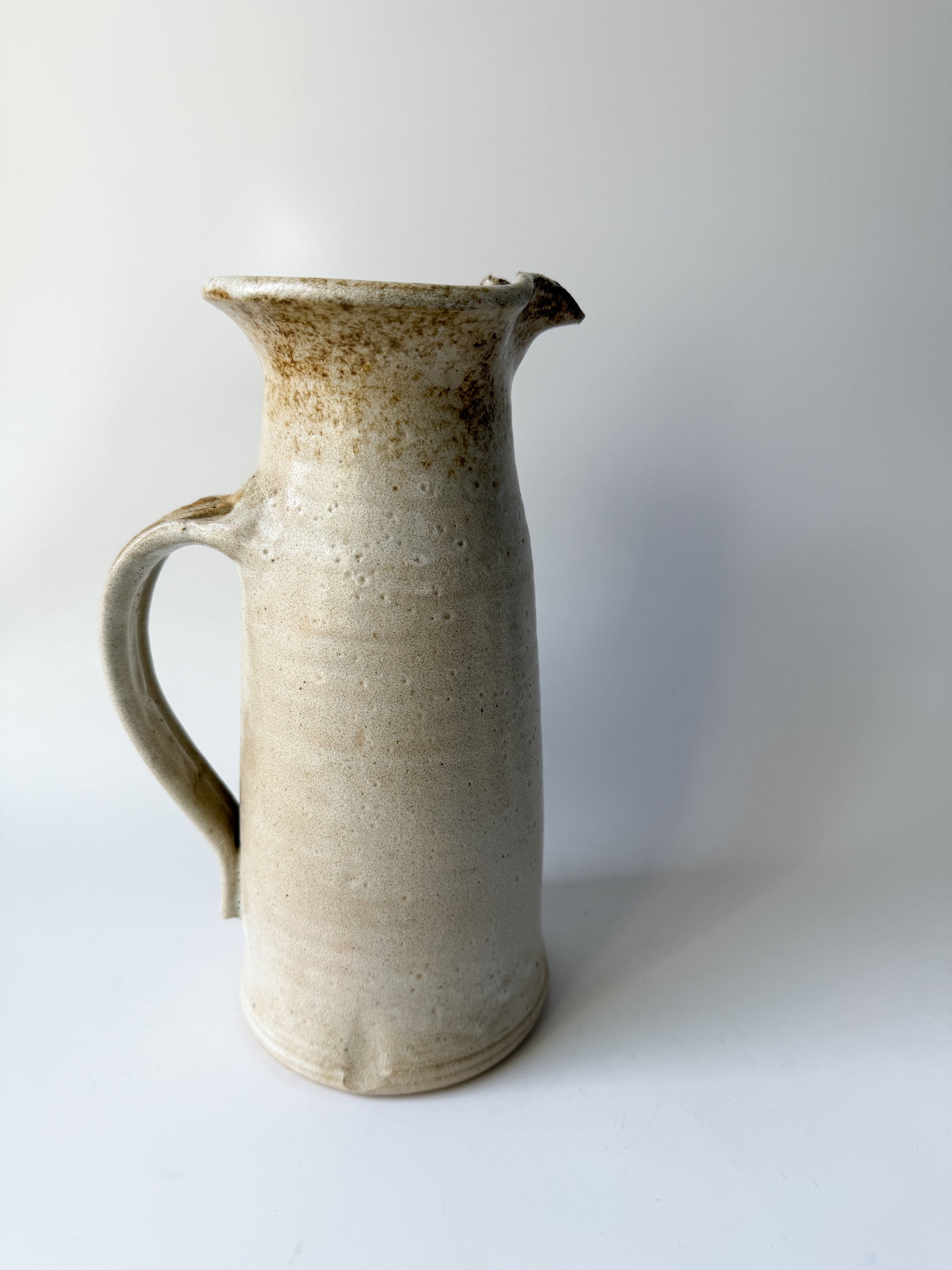 Tall Handmade Pottery Pitcher
