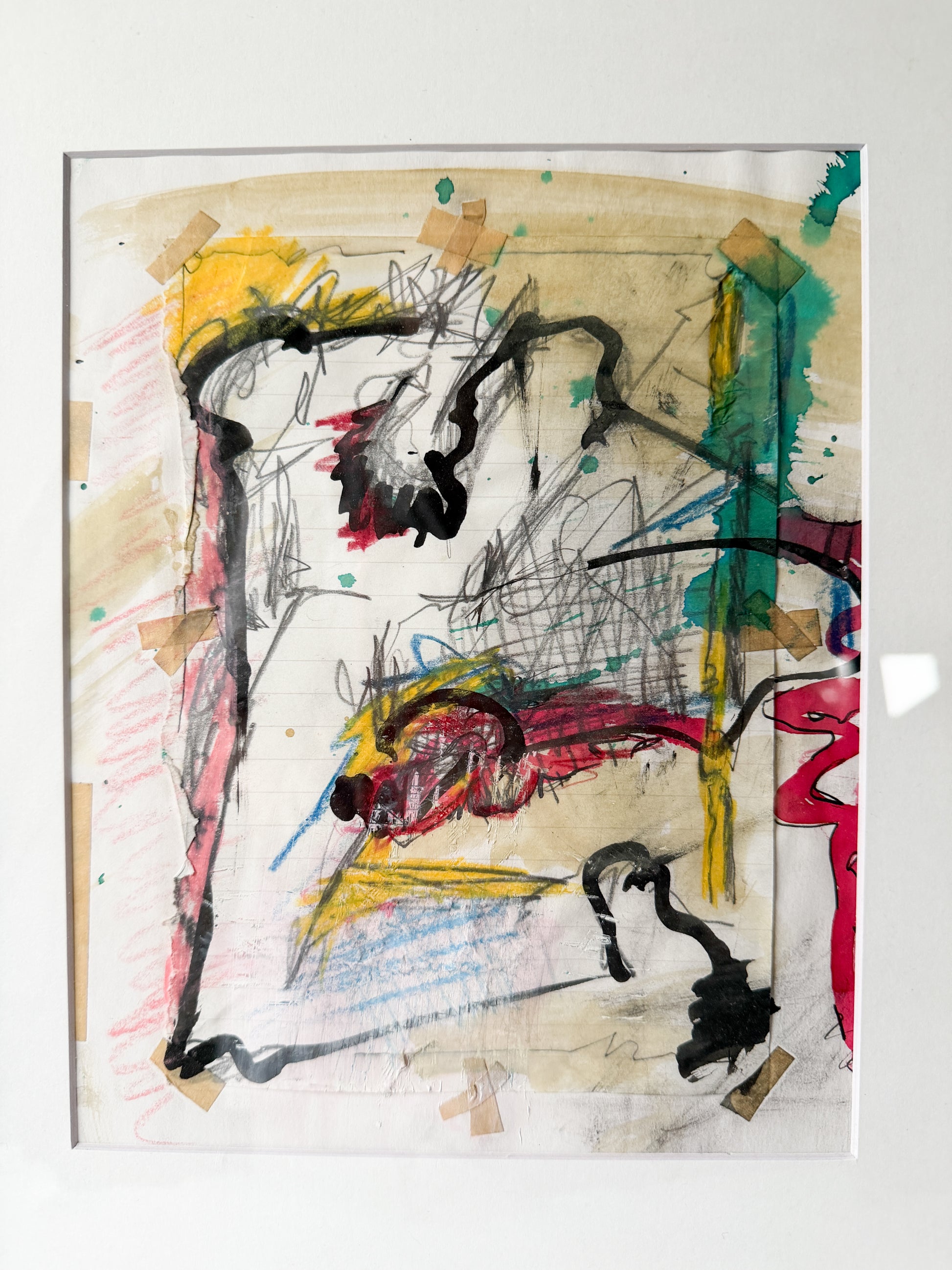 Vintage Abstract Mixed Media Art - France