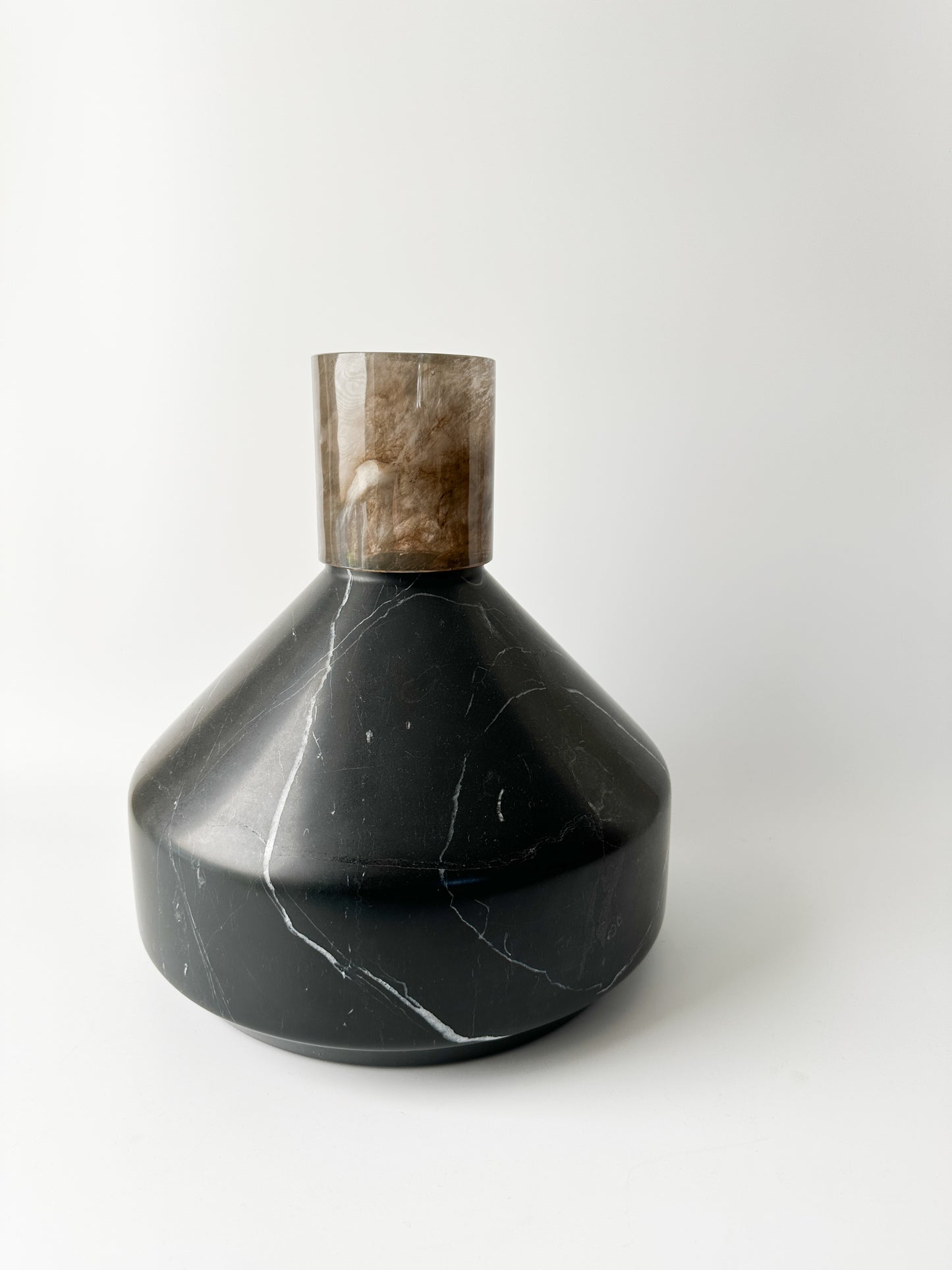 Early 21st Century Gilles Caffier Marble Vessel Large (signed)