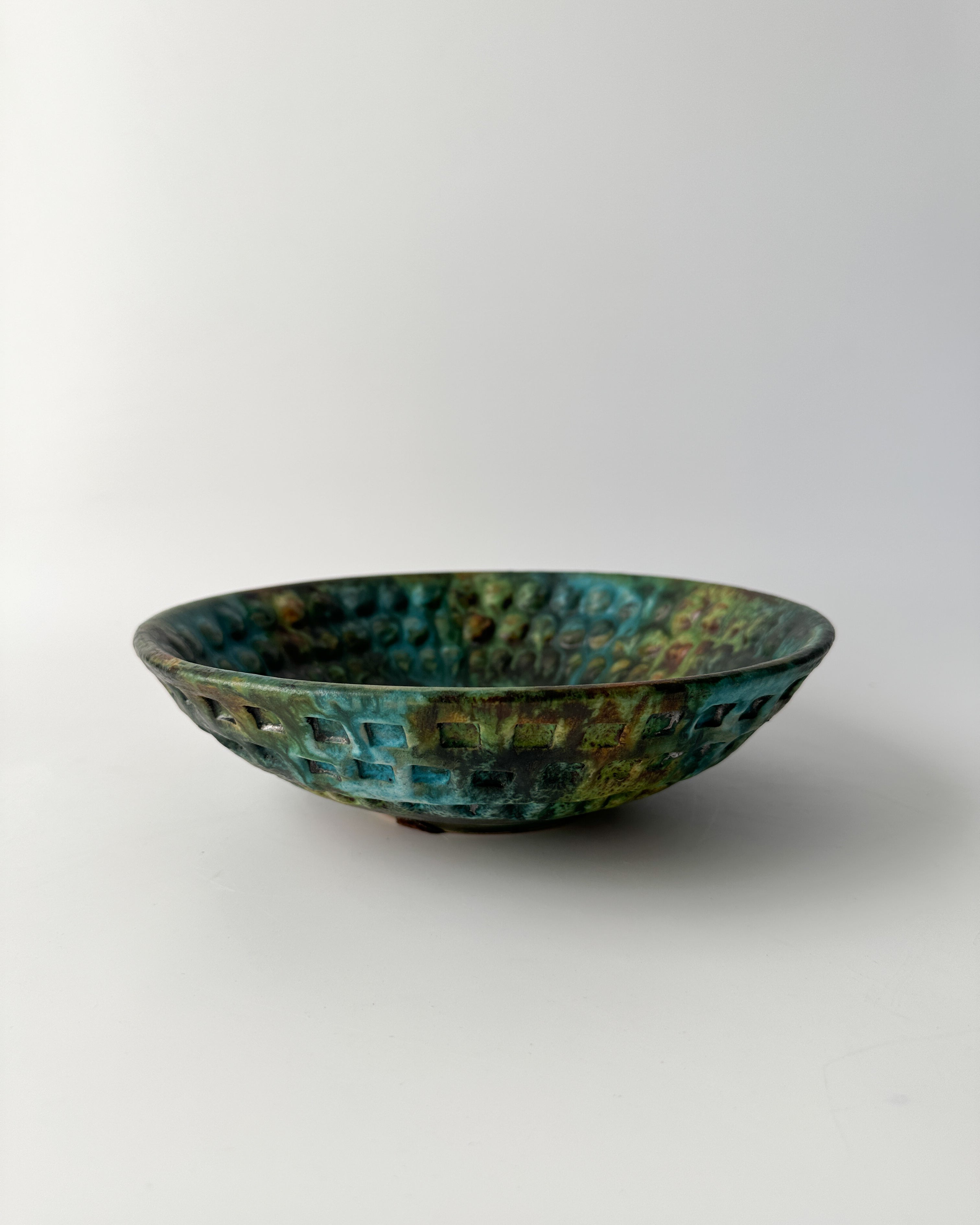 Alvino Bagni "Sea Garden" Vintage MCM Pottery Bowl