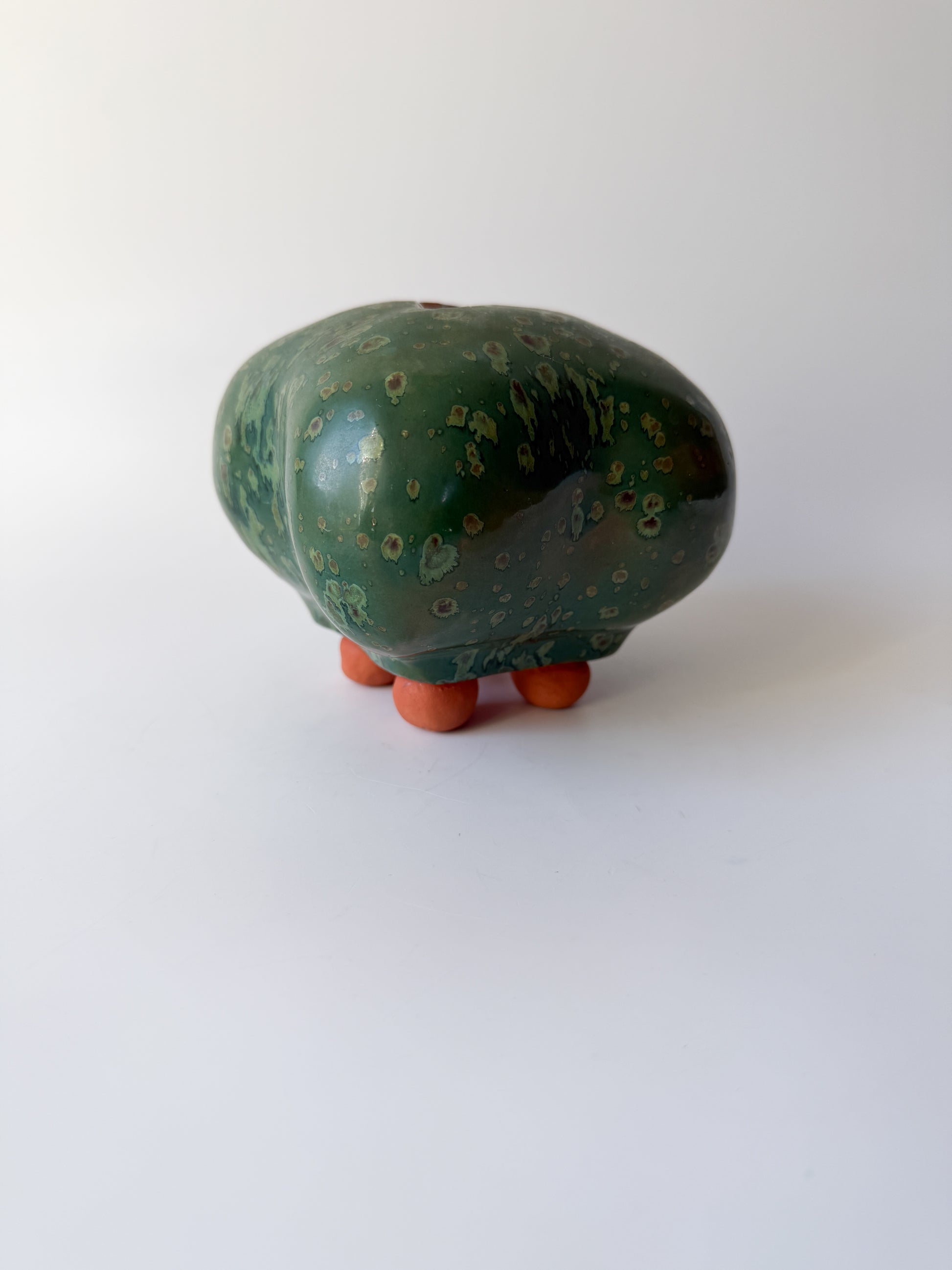 Small Handmade Terracotta Pottery Ikebana Vase