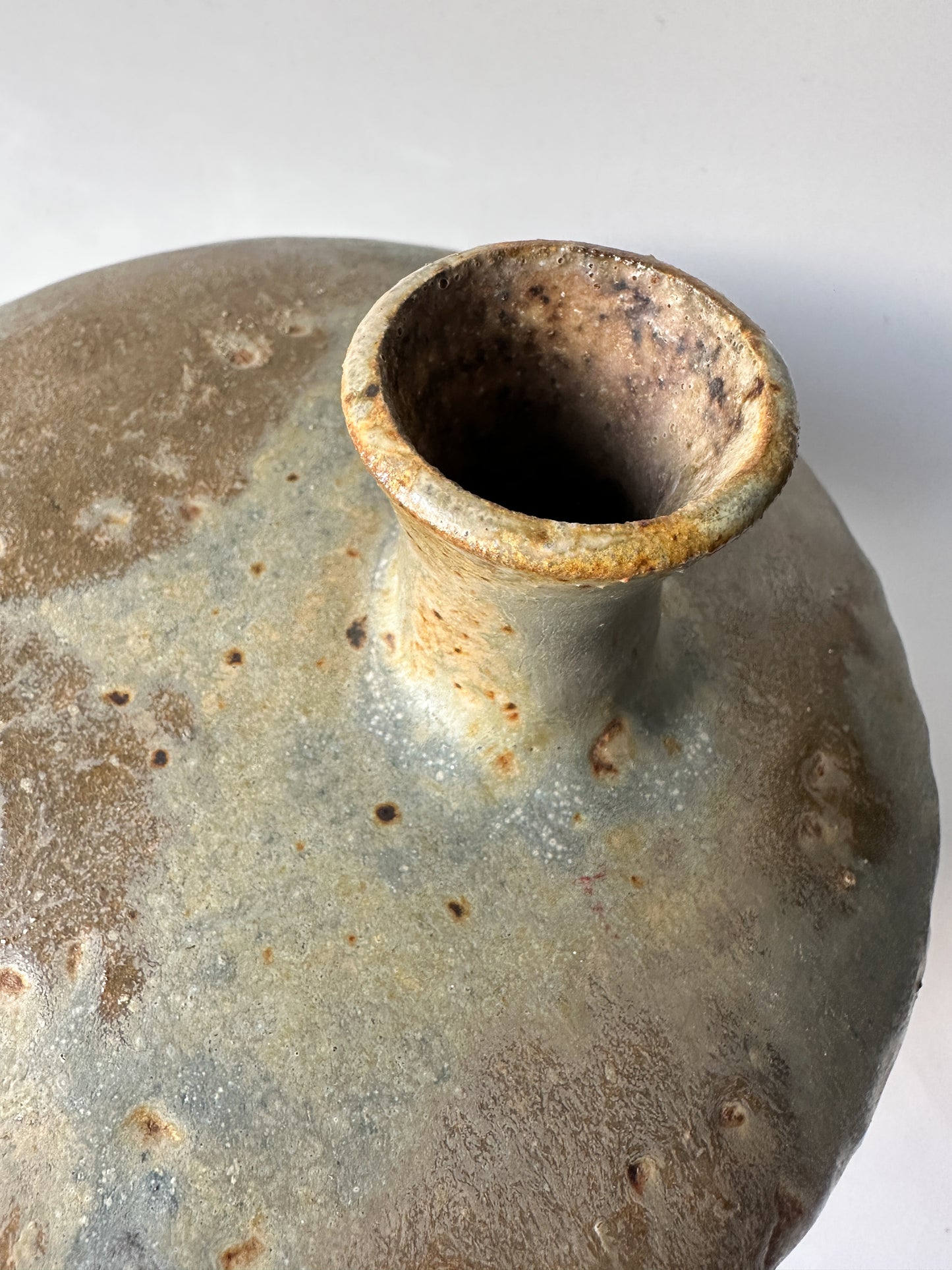 Abstract Artist Pottery Vessel Vase - signed