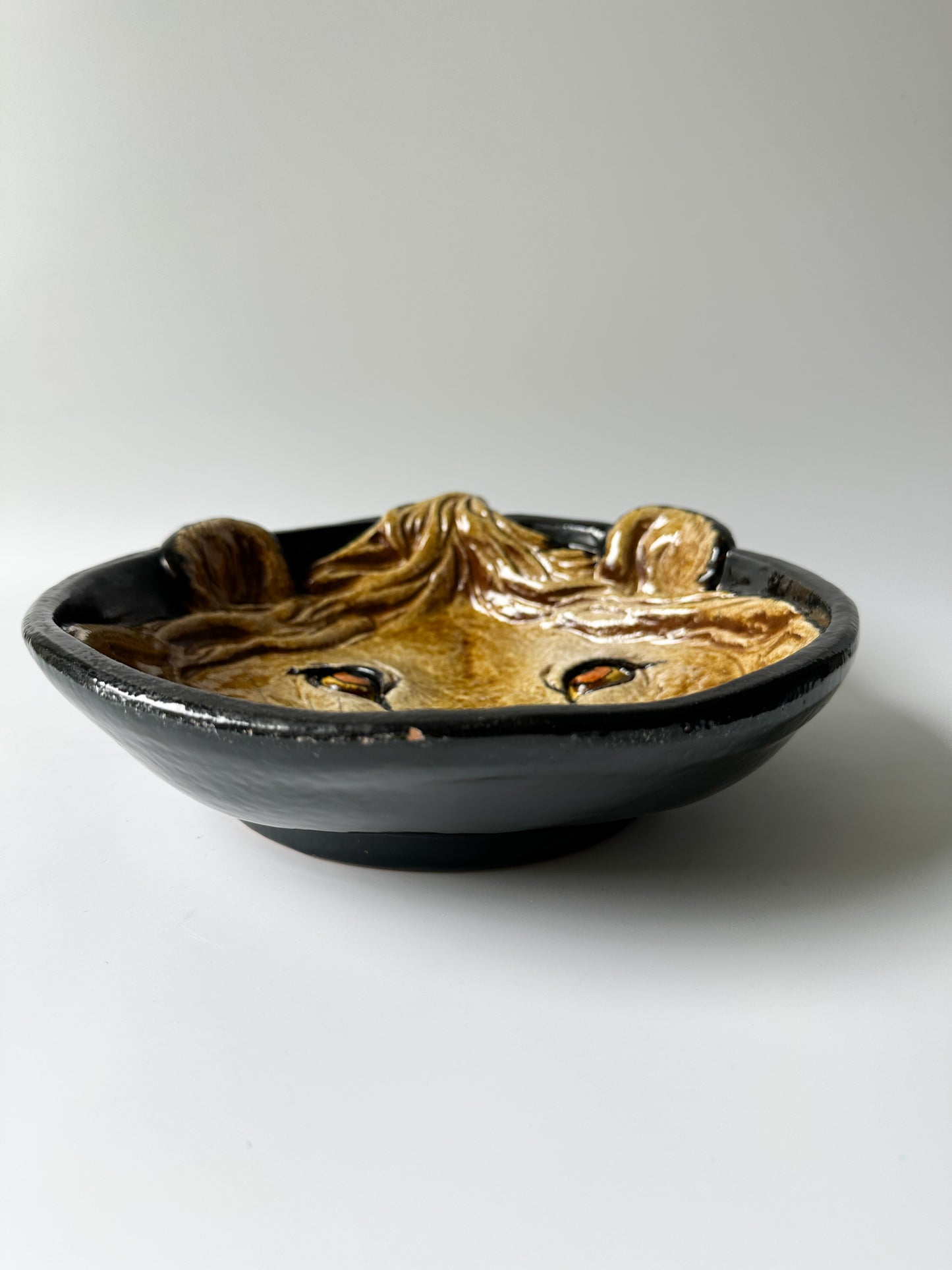 Vintage Lion Terracotta Bowl Made in Italy #2