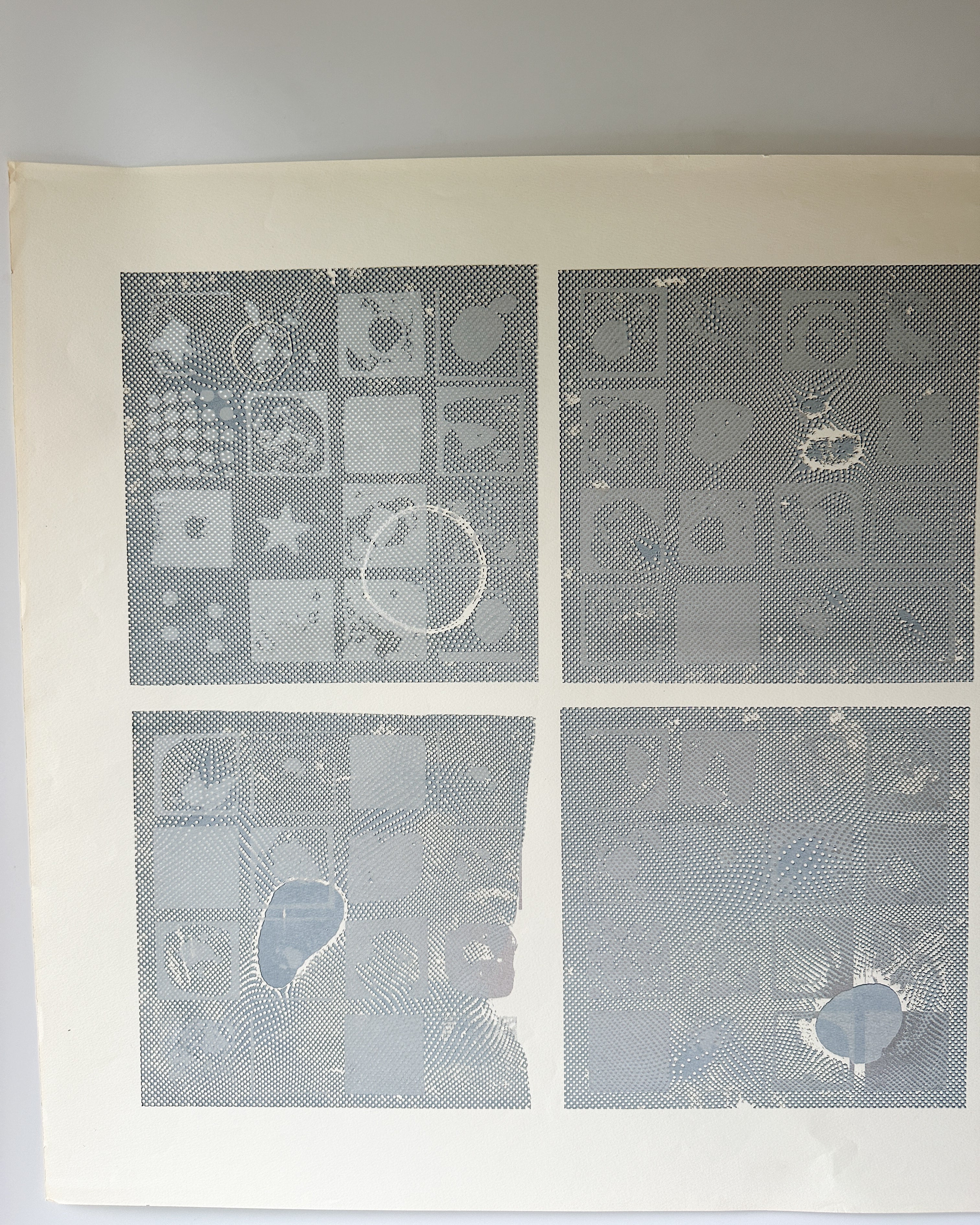 Black and Silver Ink Abstract - Screenprint by the late Velda Warner (29”W x 20.5”H)