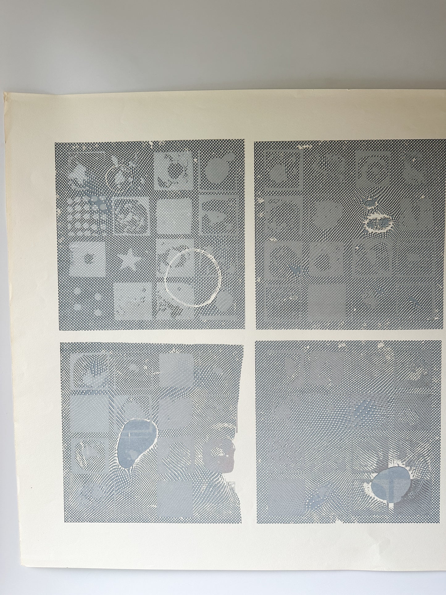 Black and Silver Ink Abstract - Screenprint by the late Velda Warner (29”W x 20.5”H)