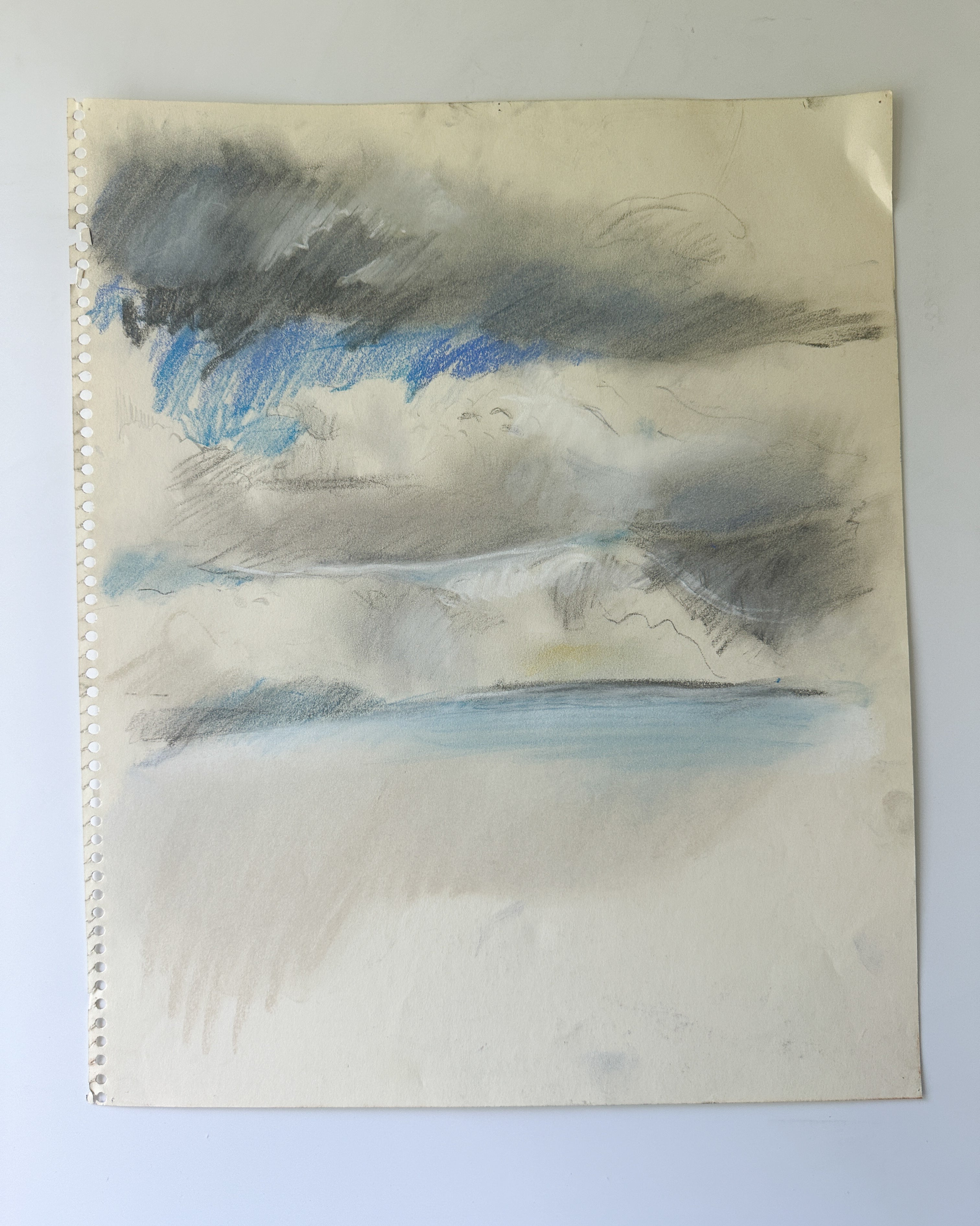 Moody Clouds - Pastel by Jane Matteson (14"W x 17"H)